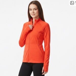 Athleta Orange Zip-Up Jacket